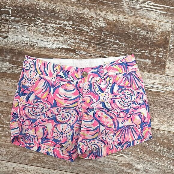Lilly Pulitzer Callahan Shorts Vibrant Pink Pattern - Picture 1 of 6